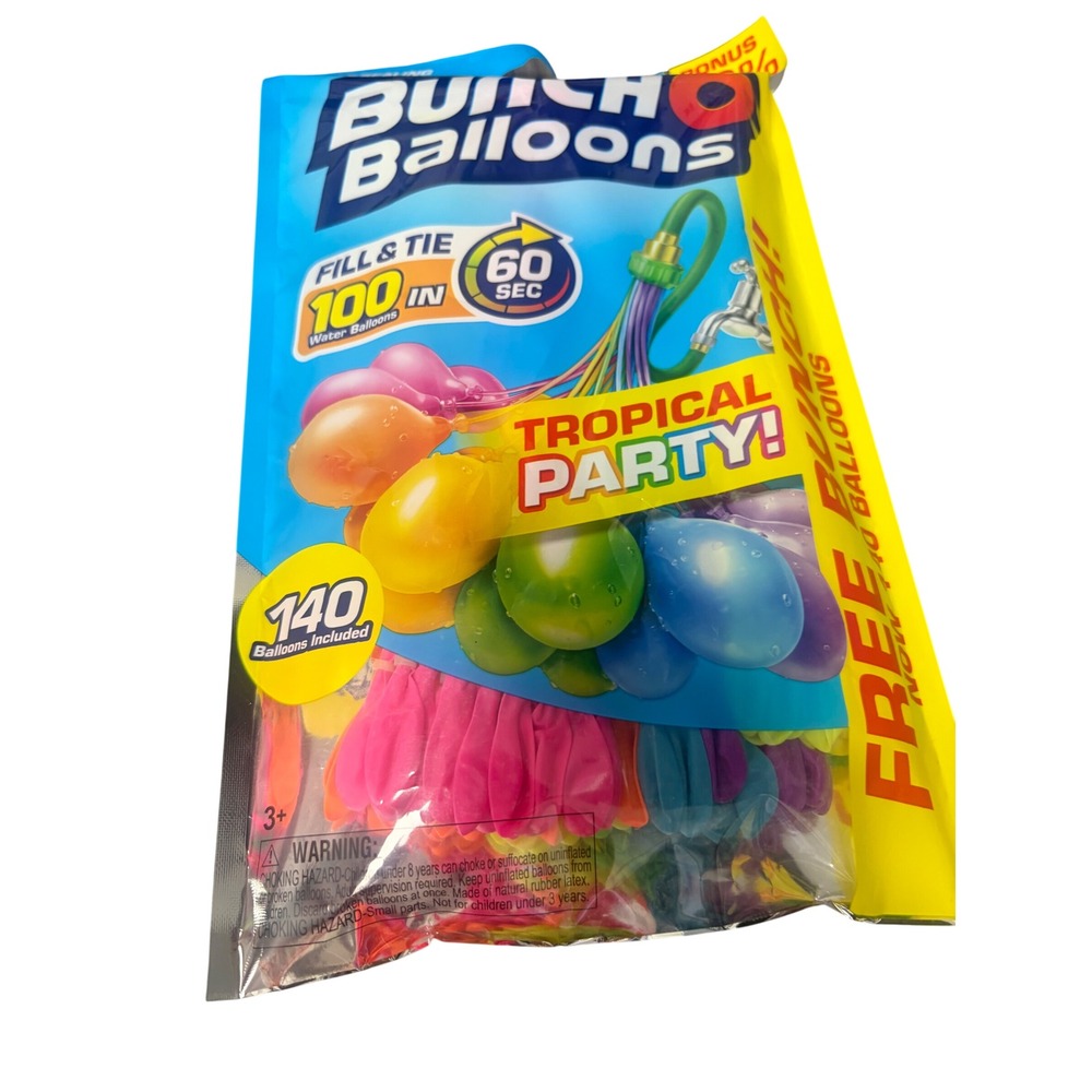 Zuru Bunch O Balloons Tropical Party 140 Rapid Fill Water Balloons 56716